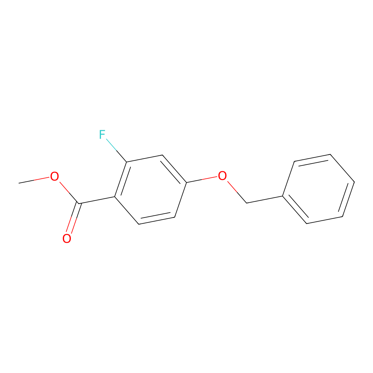 Methyl 4-(benzyloxy)-2-fluorobenzoate molecular structure, CAS 1221179-04-9