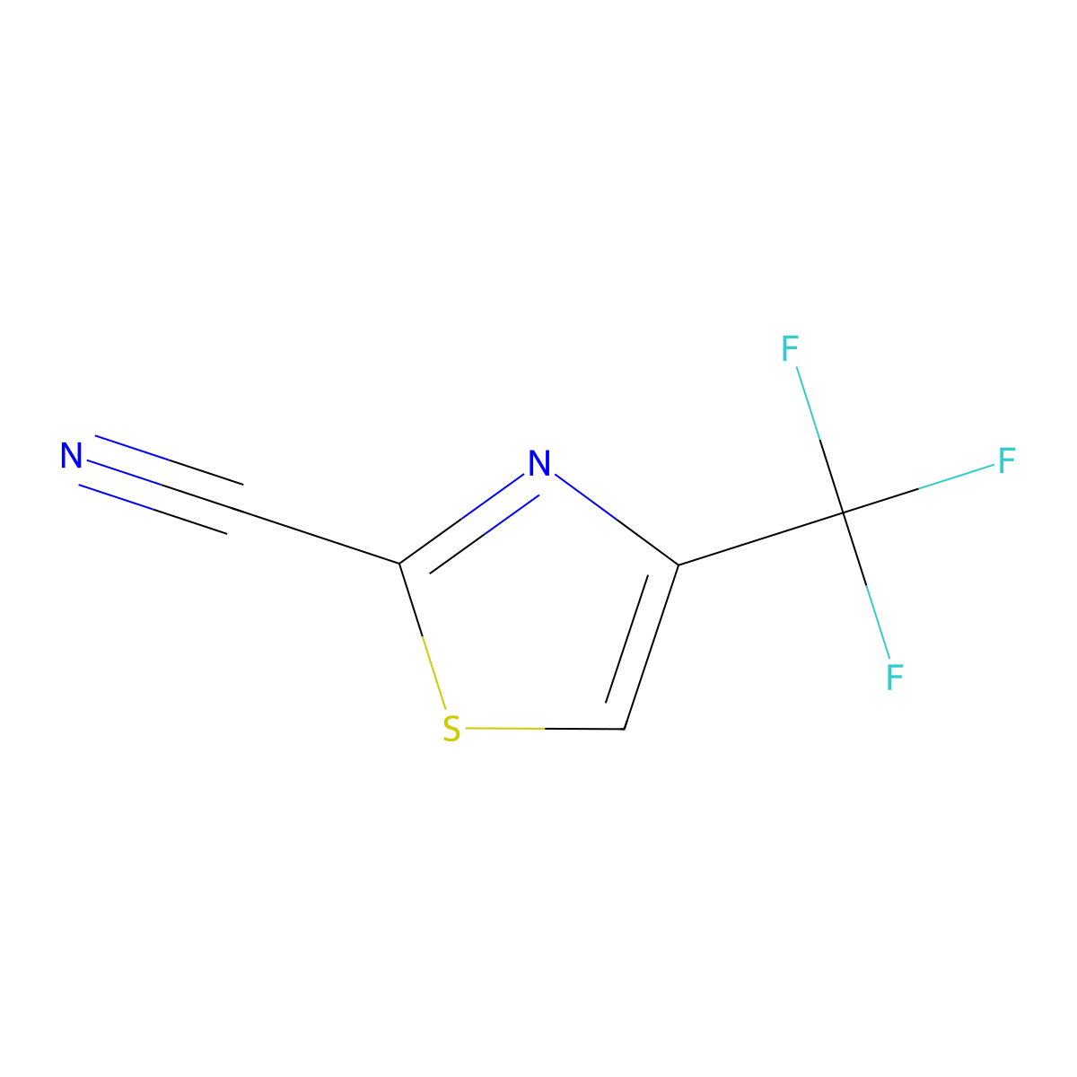 4-(Trifluoromethyl)thiazole-2-carbonitrile molecular structure, CAS 1221188-44-8