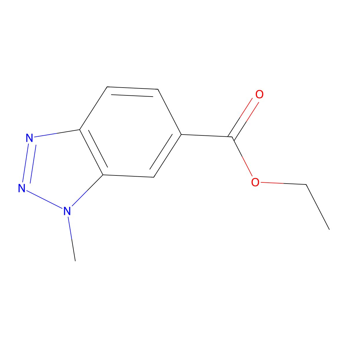 Ethyl 1-methyl-1H-benzo[d][1,2,3]triazole-6-carboxylate molecular structure, CAS 1221231-03-3