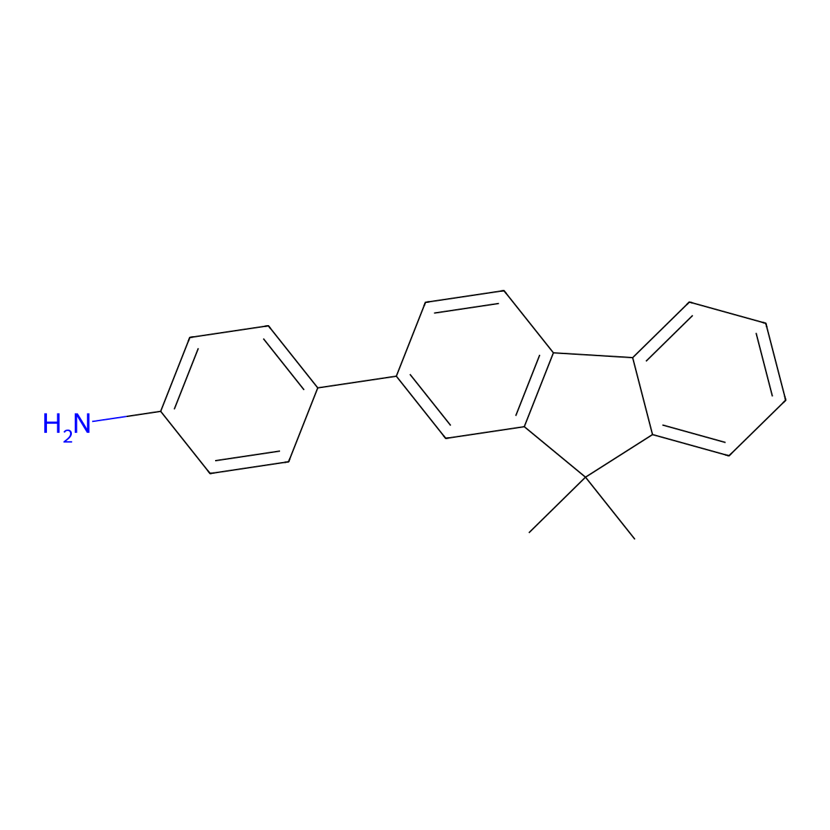 4-(9,9-Dimethyl-9H-fluoren-2-yl)aniline molecular structure, CAS 1221237-85-9