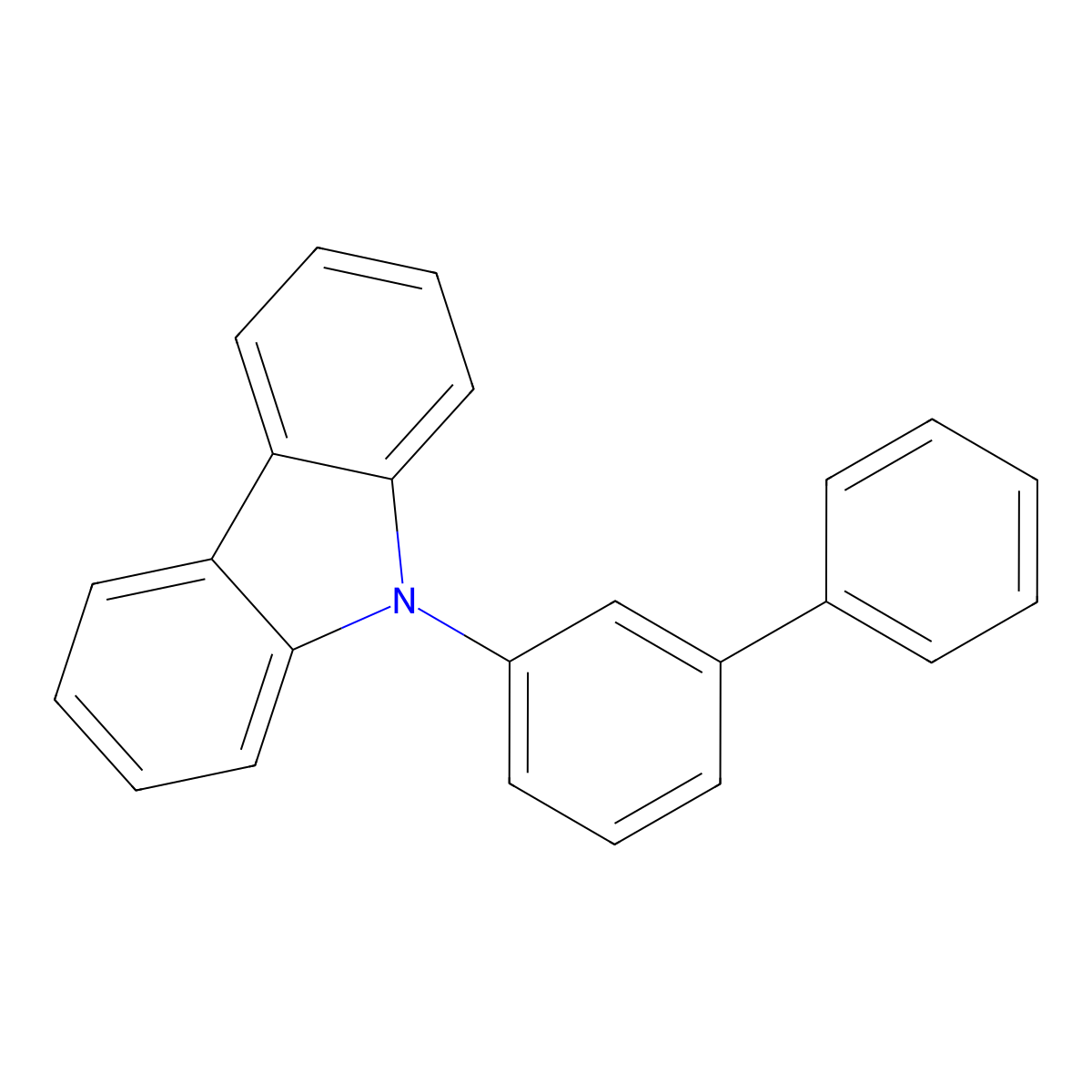 9-([1,1'-Biphenyl]-3-yl)-9H-carbazole molecular structure, CAS 1221237-87-1