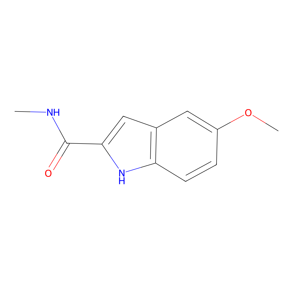 5-methoxy-N-methyl-1H-indole-2-carboxamide molecular structure, CAS 122125-46-6