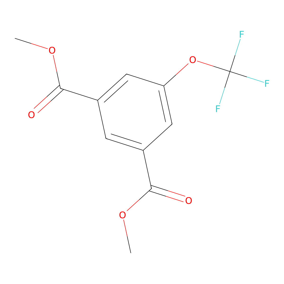 Dimethyl 5-(trifluoromethoxy)benzene-1,3-dicarboxylate molecular structure, CAS 1221253-22-0