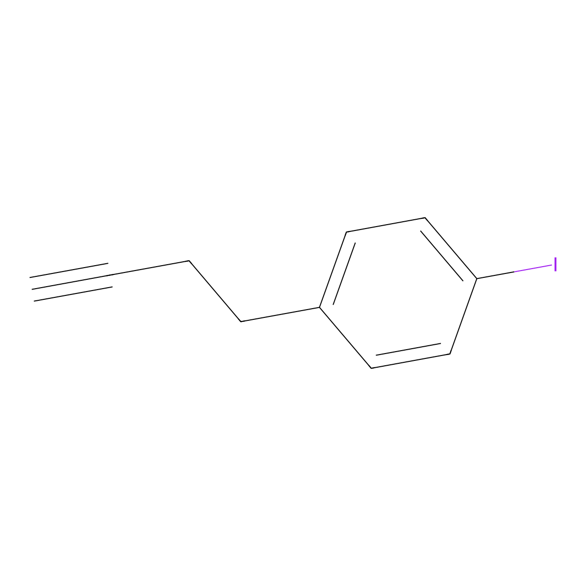 1-(But-3-yn-1-yl)-4-iodobenzene molecular structure, CAS 1221258-11-2