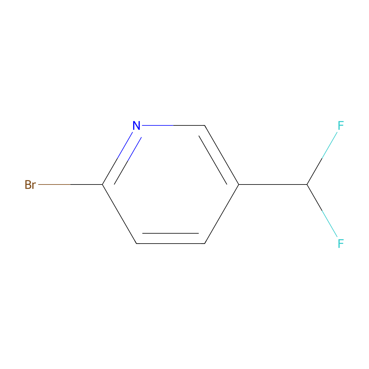 2-Bromo-5-(difluoromethyl)pyridine molecular structure, CAS 1221272-81-6