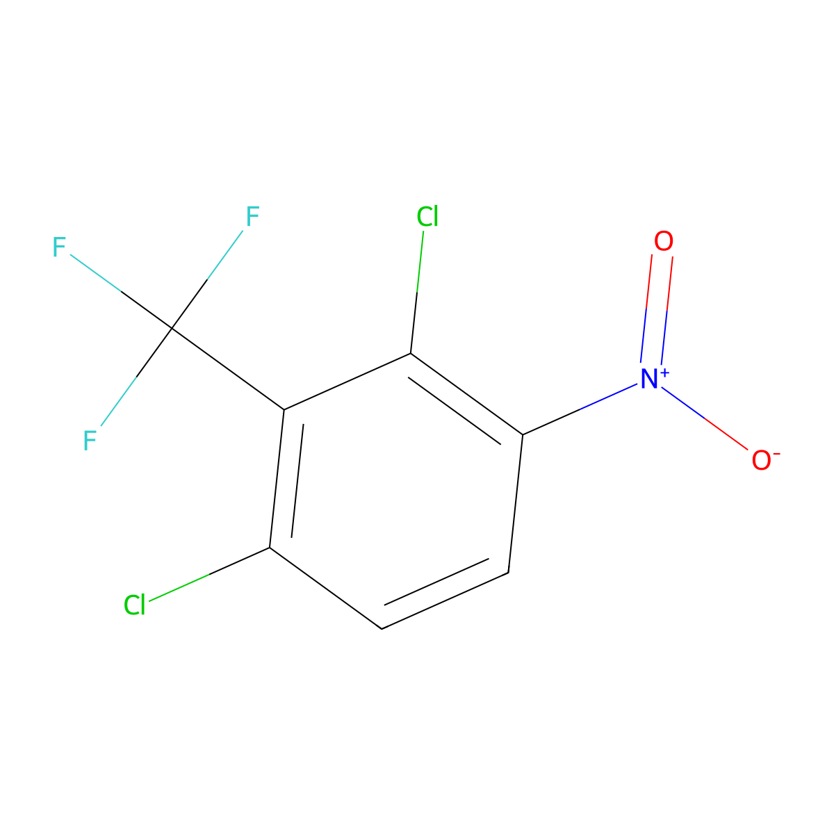 1,3-Dichloro-4-nitro-2-(trifluoromethyl)benzene molecular structure, CAS 1221272-83-8