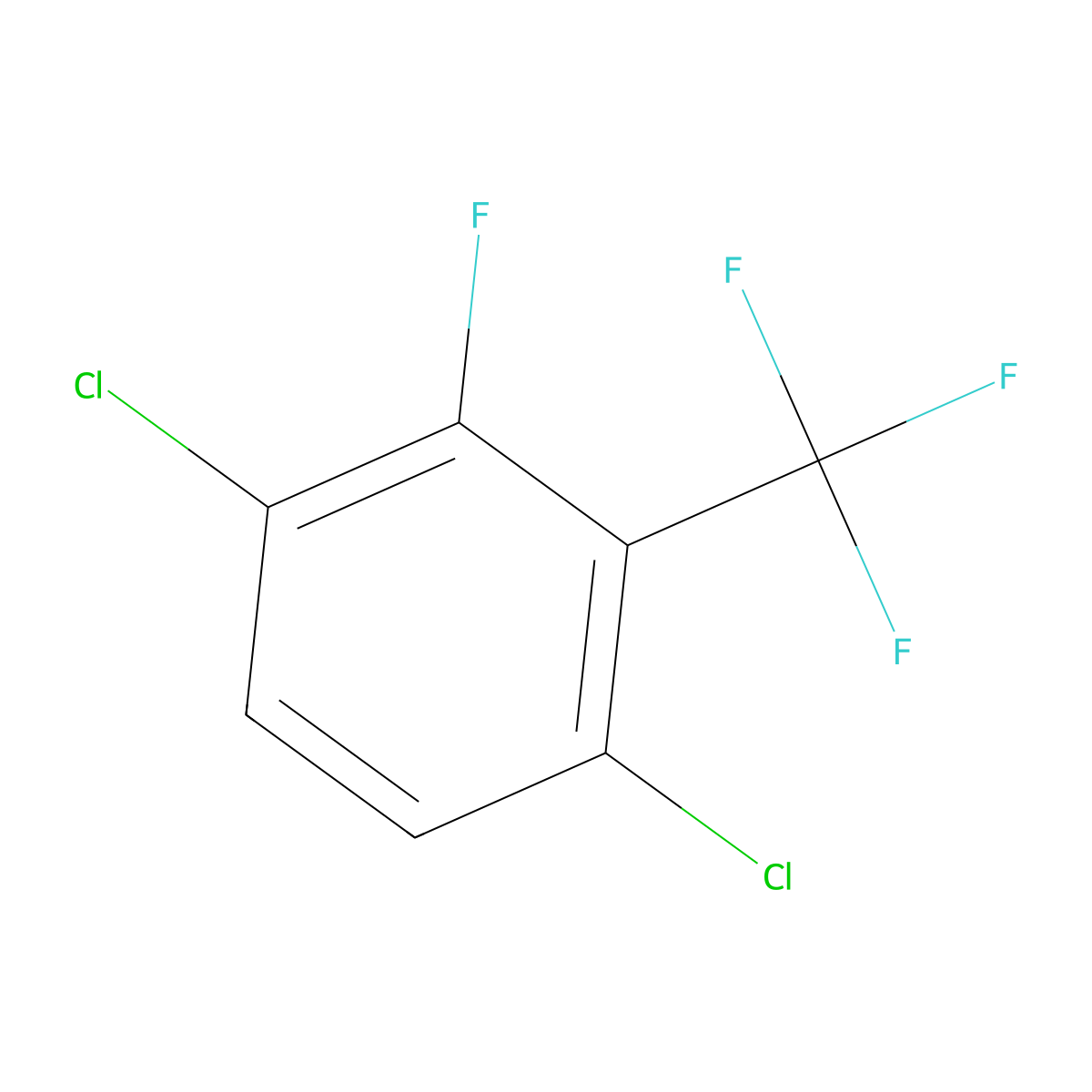 1,4-Dichloro-2-fluoro-3-(trifluoromethyl)benzene molecular structure, CAS 1221272-84-9