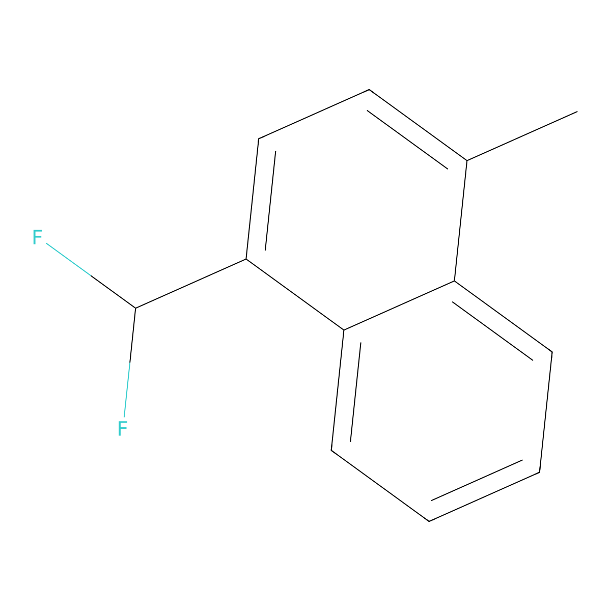1-(Difluoromethyl)-4-methylnaphthalene molecular structure, CAS 1221272-85-0
