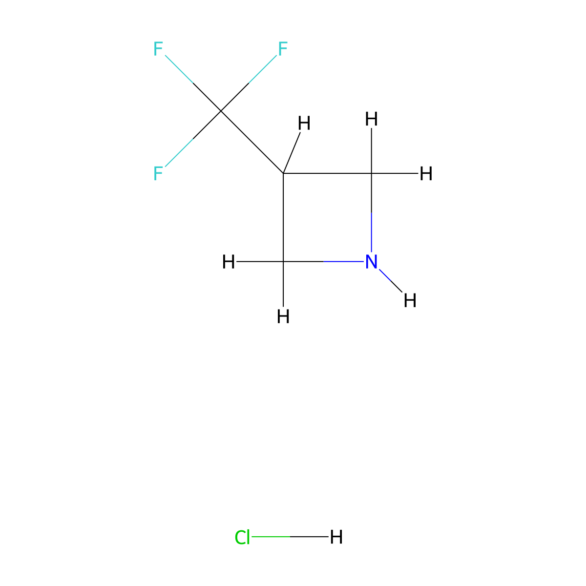 3-(Trifluoromethyl)azetidine hydrochloride molecular structure, CAS 1221272-90-7