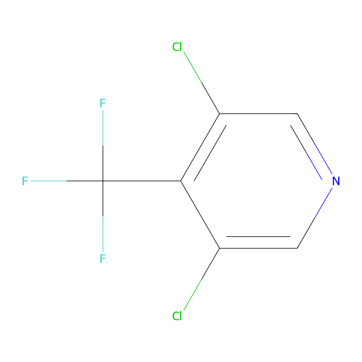3,5-Dichloro-4-(trifluoromethyl)pyridine molecular structure, CAS 1221272-92-9
