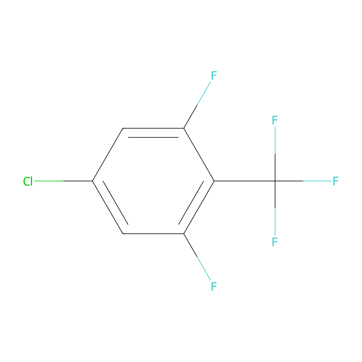 4-Chloro-2,6-difluorobenzotrifluoride molecular structure, CAS 1221272-93-0