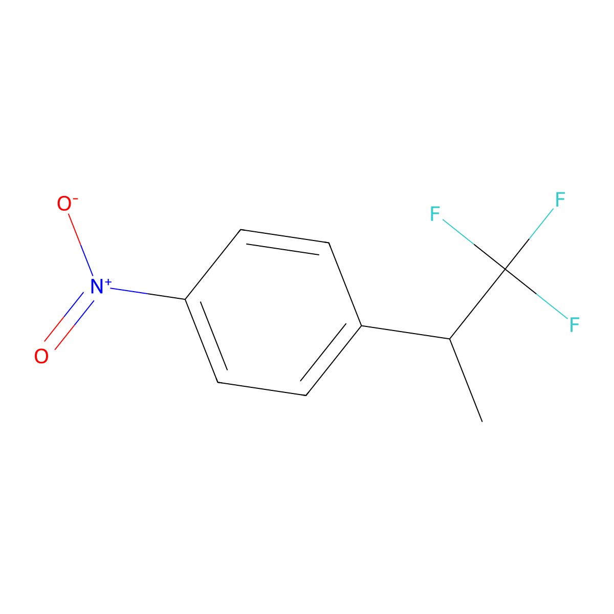 1-Nitro-4-(2,2,2-trifluoro-1-methyl-ethyl)benzene molecular structure, CAS 1221272-94-1