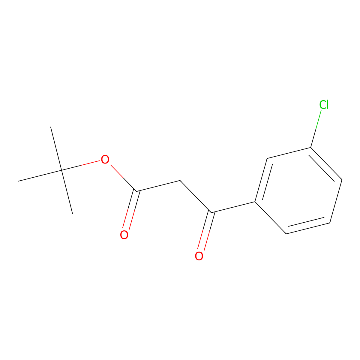 tert-Butyl 3-(3-chlorophenyl)-3-oxopropanoate molecular structure, CAS 1221278-32-5