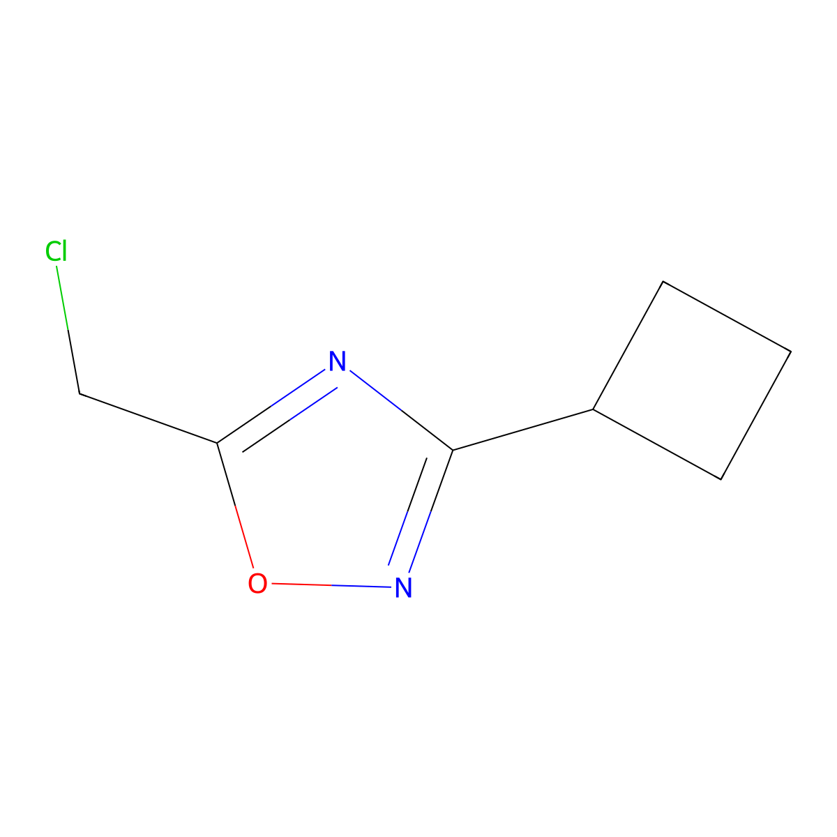 5-(Chloromethyl)-3-cyclobutyl-1,2,4-oxadiazole molecular structure, CAS 1221278-57-4