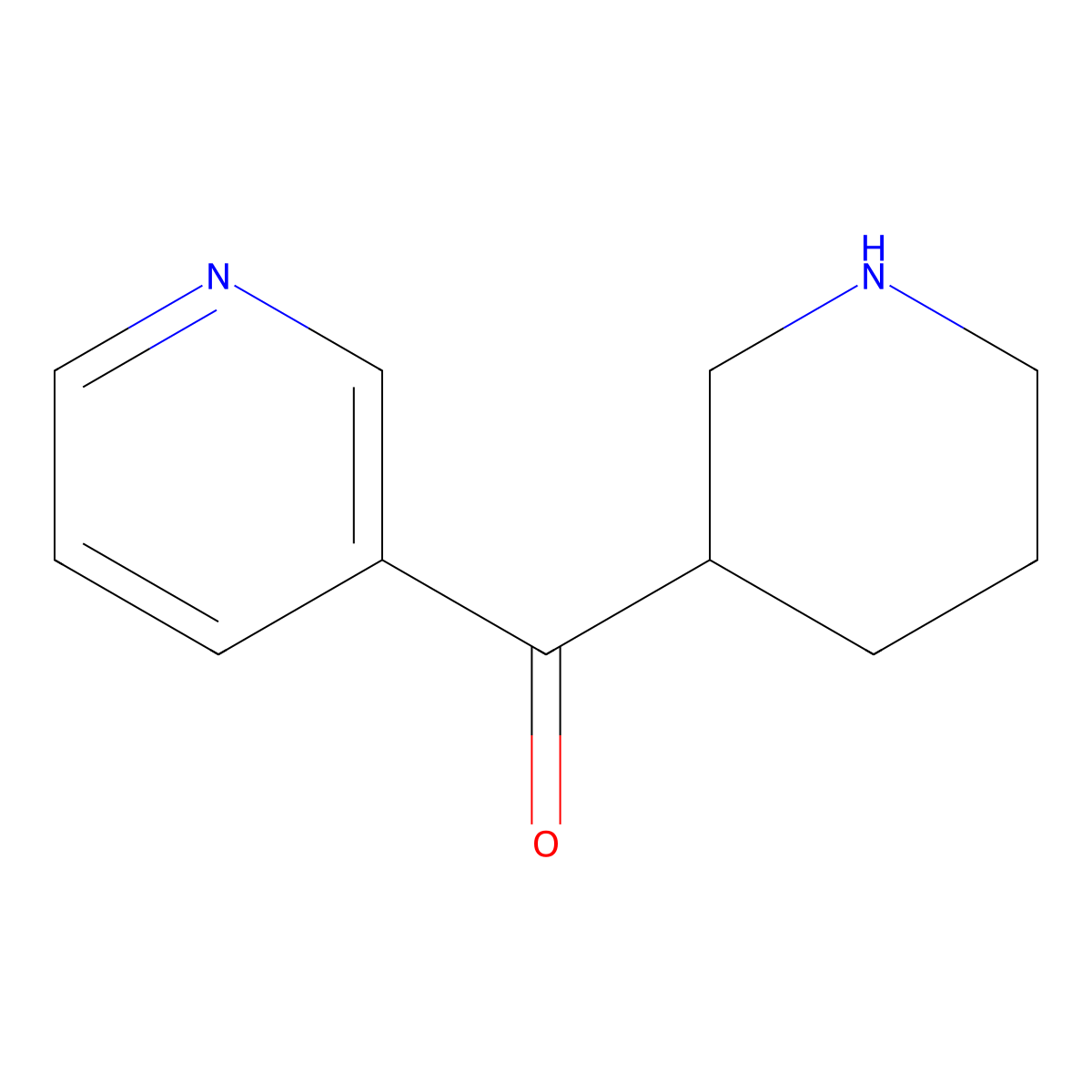 Piperidin-3-yl(pyridin-3-yl)methanone molecular structure, CAS 1221278-60-9