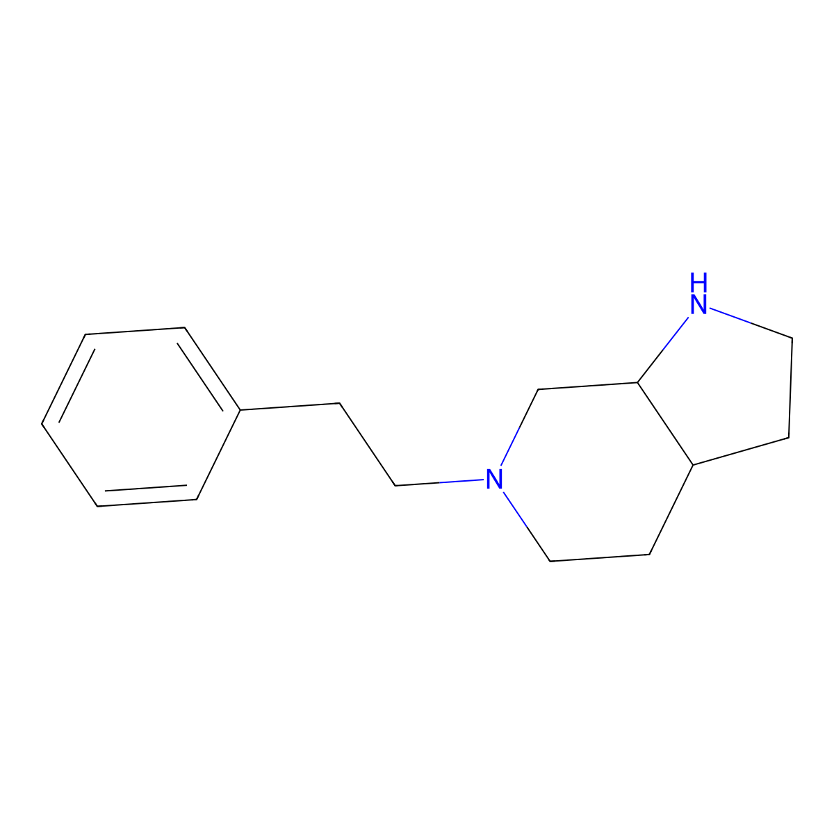 6-Phenethyl-octahydro-pyrrolo[2,3-c]pyridine molecular structure, CAS 1221278-64-3