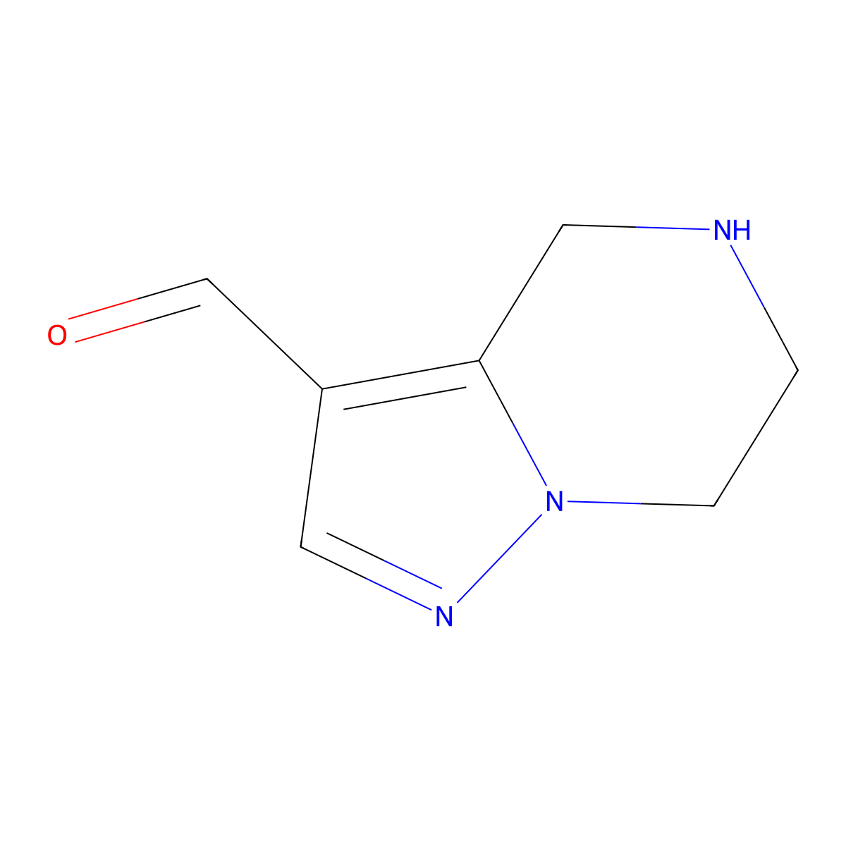 4H,5H,6H,7H-pyrazolo[1,5-a]pyrazine-3-carbaldehyde molecular structure, CAS 1221278-91-6