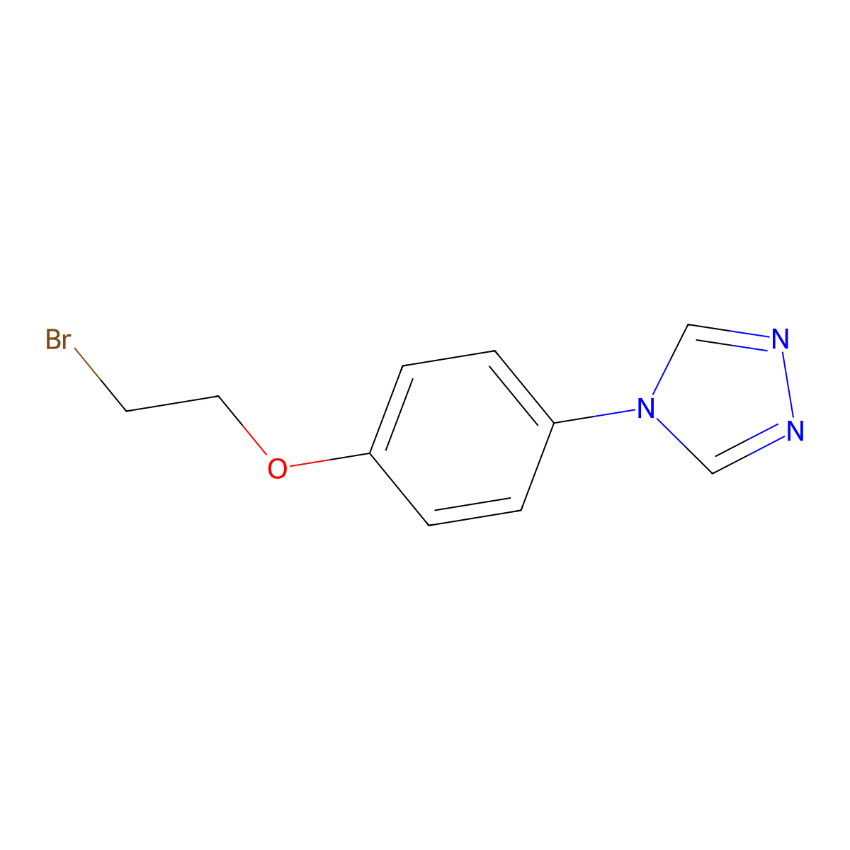 4-(4-(2-bromoethoxy)phenyl)-4H-1,2,4-triazole molecular structure, CAS 1221279-15-7