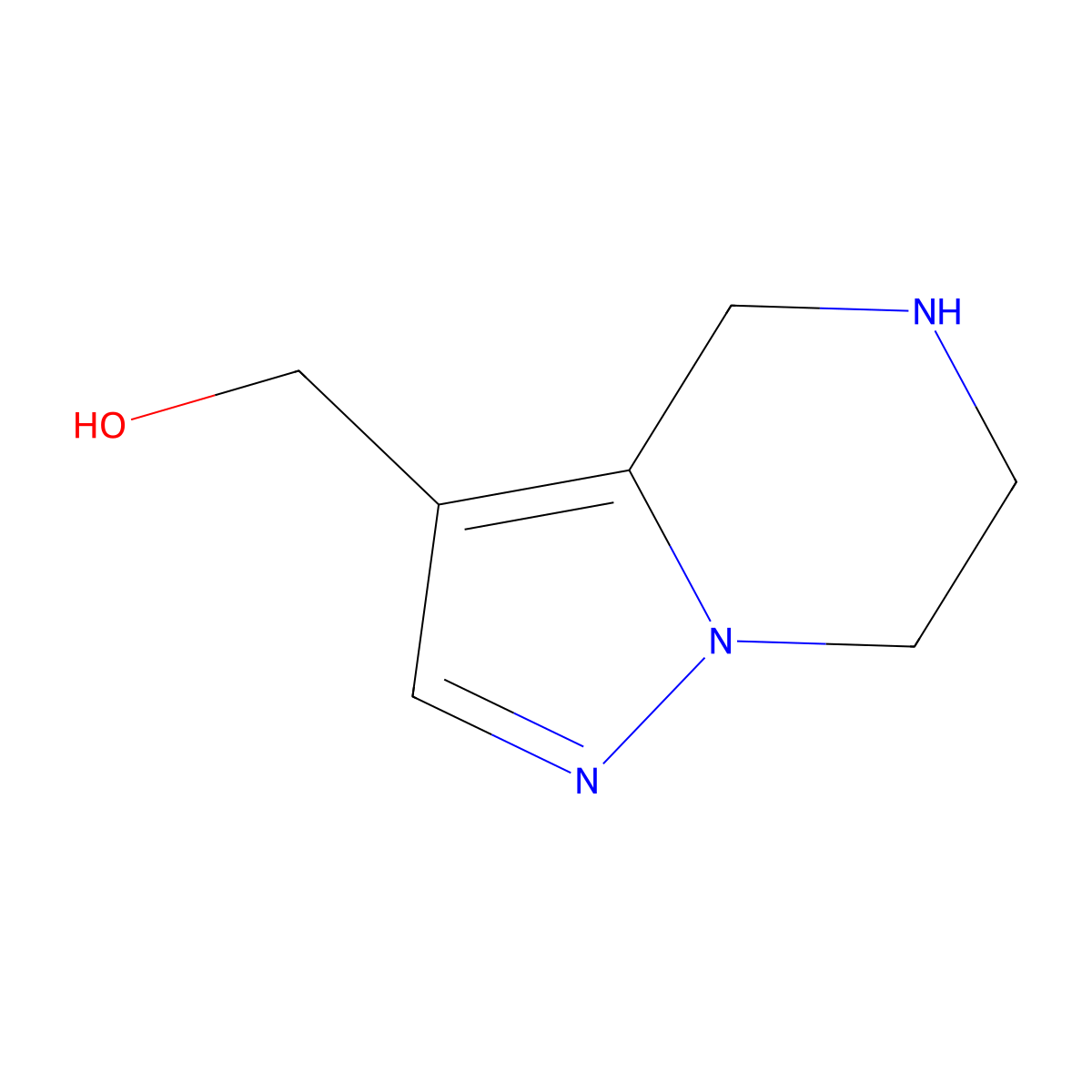 (4H,5H,6H,7H-pyrazolo(1,5-a)pyrazin-3-yl)methanol molecular structure, CAS 1221279-26-0
