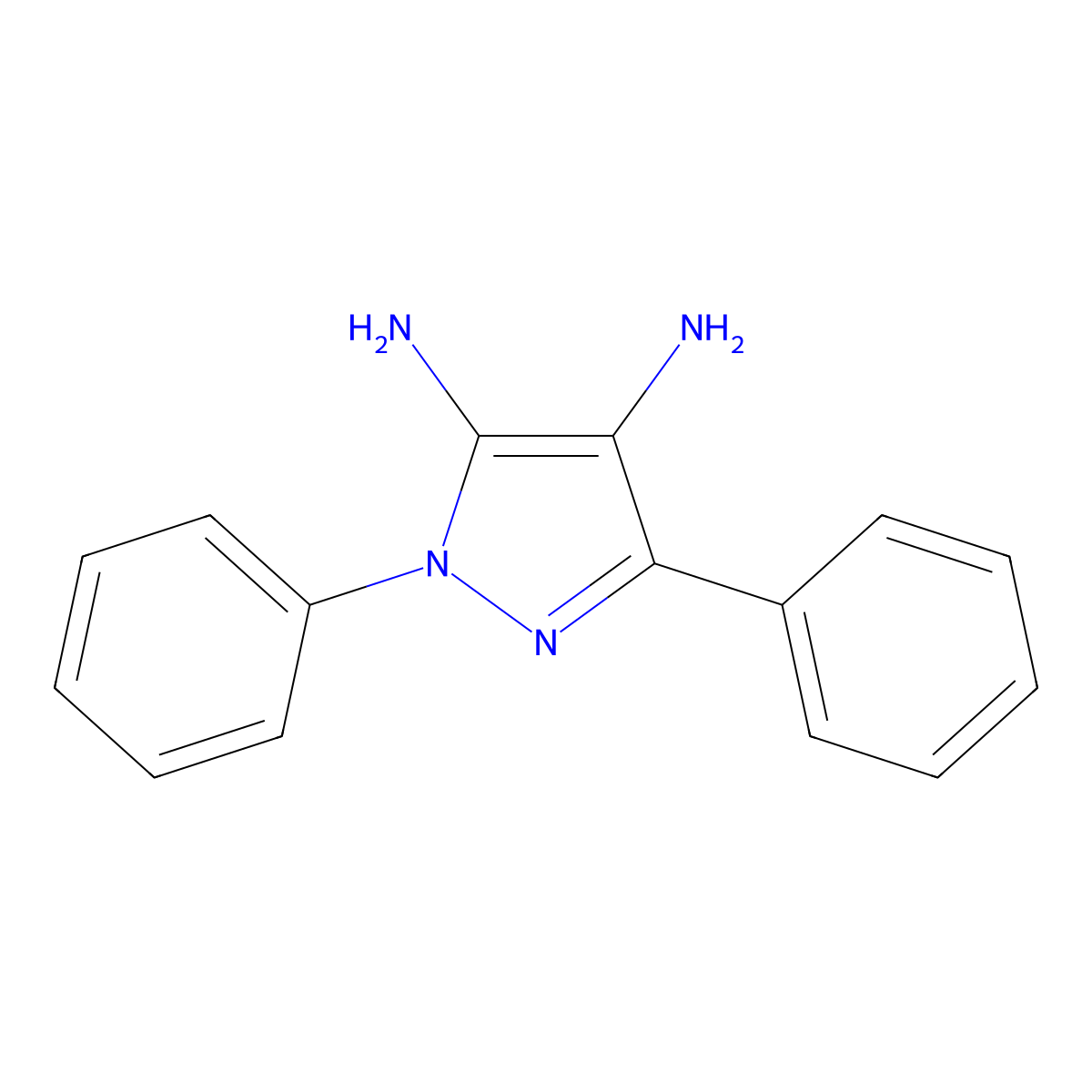 diphenyl-1H-pyrazole-4,5-diamine molecular structure, CAS 122128-84-1