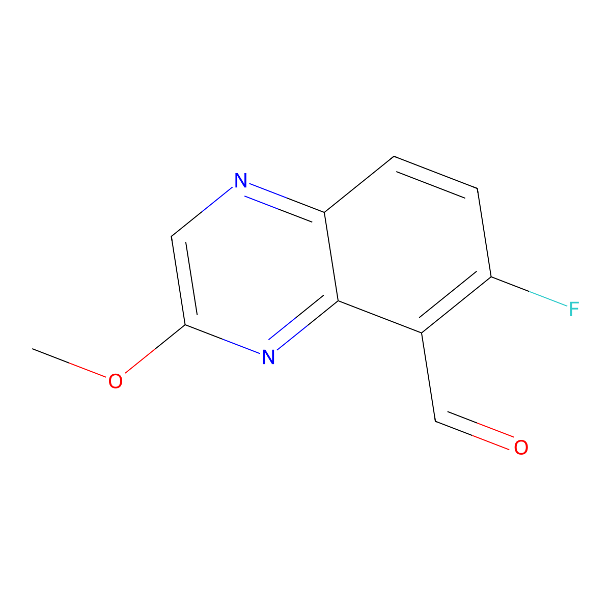 6-Fluoro-3-methoxyquinoxaline-5-carbaldehyde molecular structure, CAS 1221280-92-7