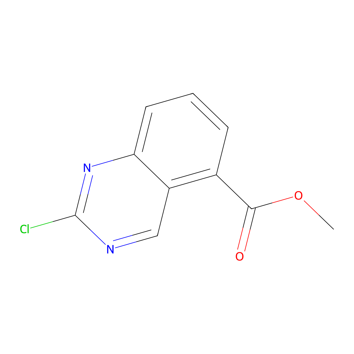 Methyl 2-chloroquinazoline-5-carboxylate molecular structure, CAS 1221288-22-7