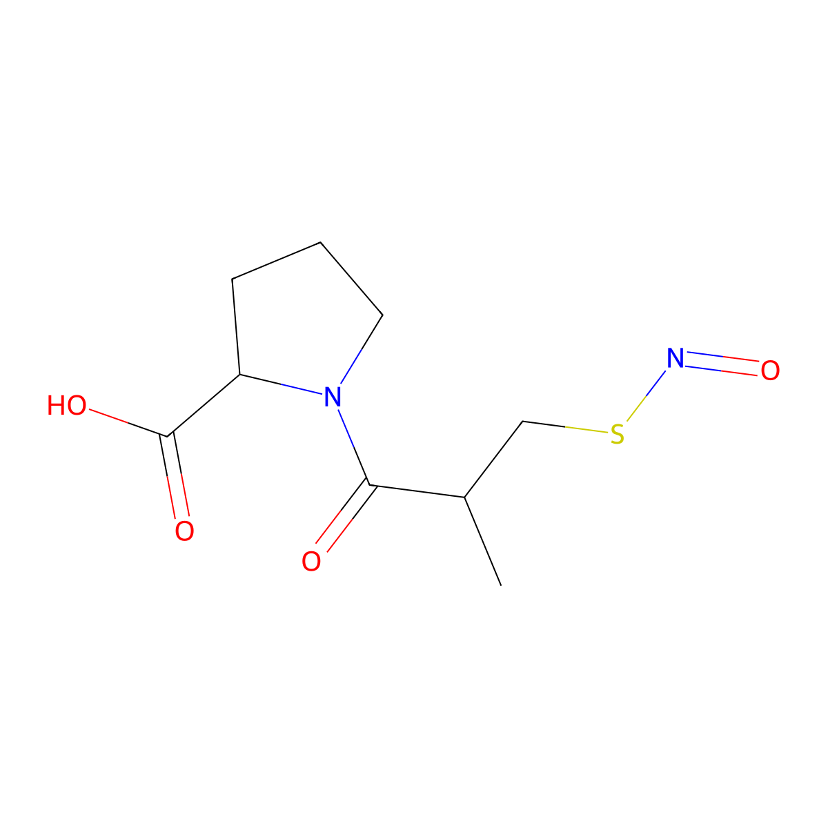 S-Nitrosocaptopril molecular structure, CAS 122130-63-6