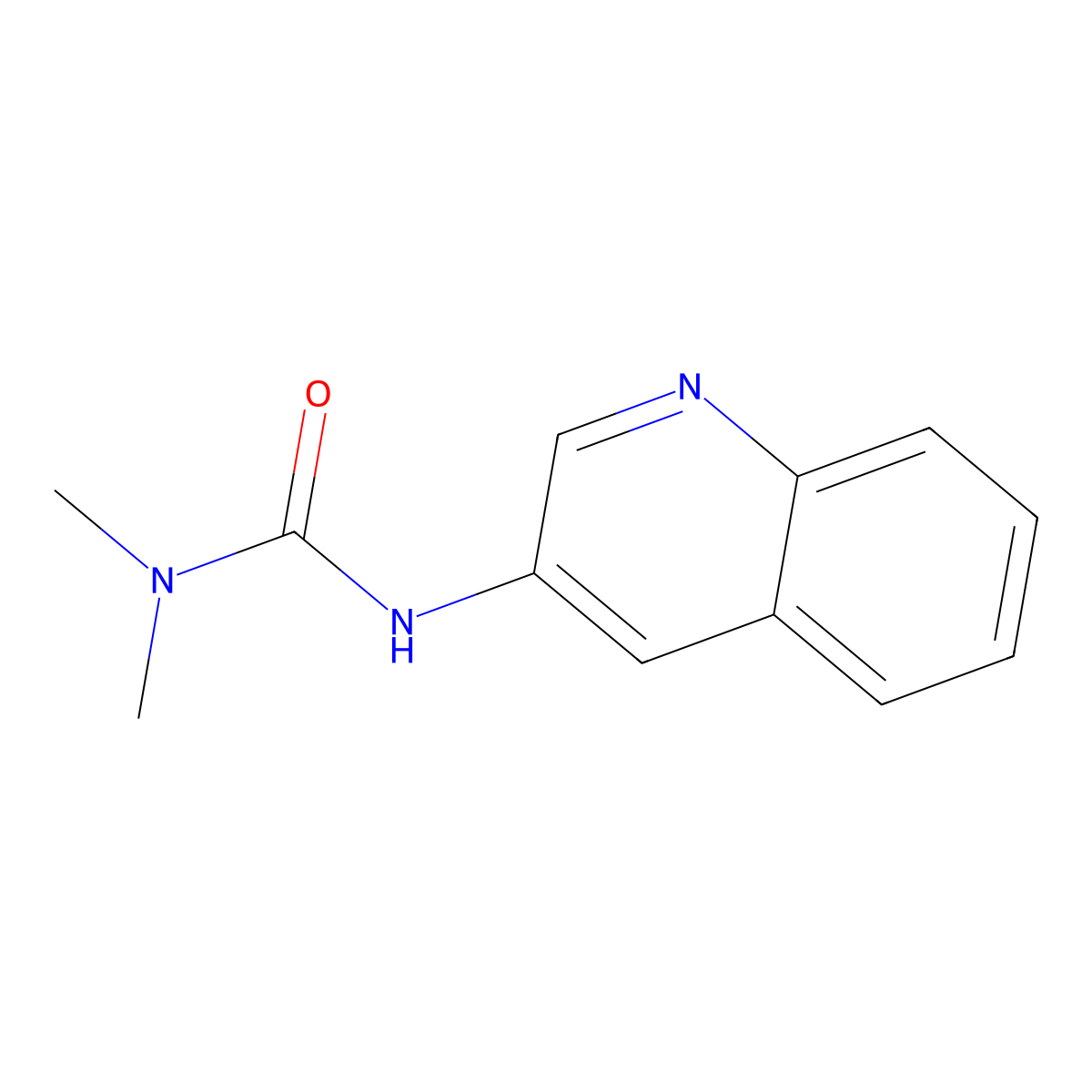 1,1-Dimethyl-3-quinolin-3-ylurea molecular structure, CAS 122131-52-6