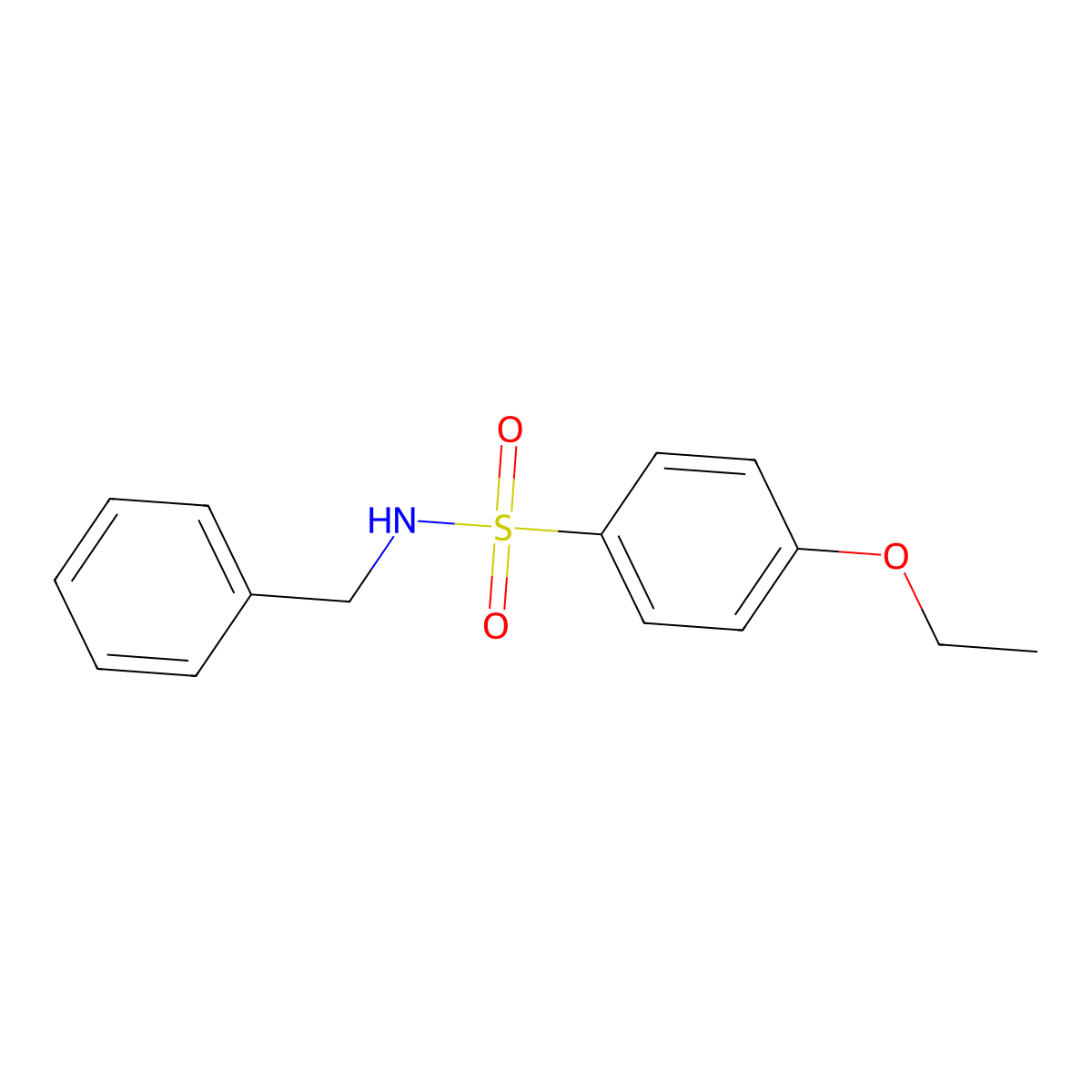 N-benzyl-4-ethoxybenzene-1-sulfonamide molecular structure, CAS 122134-57-0