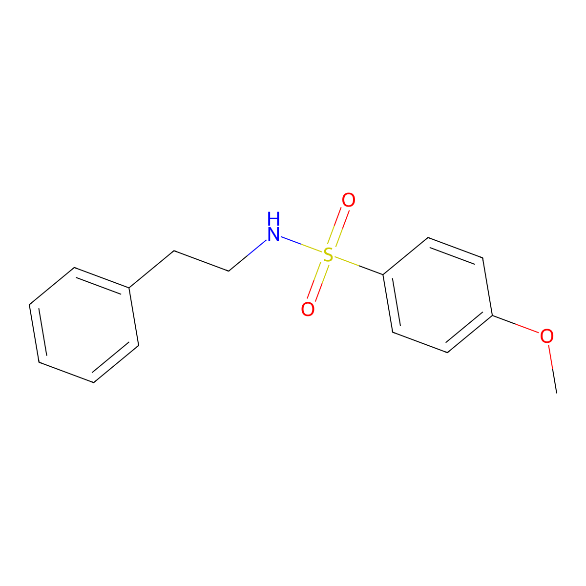 4-Methoxy-N-phenethyl-benzenesulfonamide molecular structure, CAS 122134-61-6