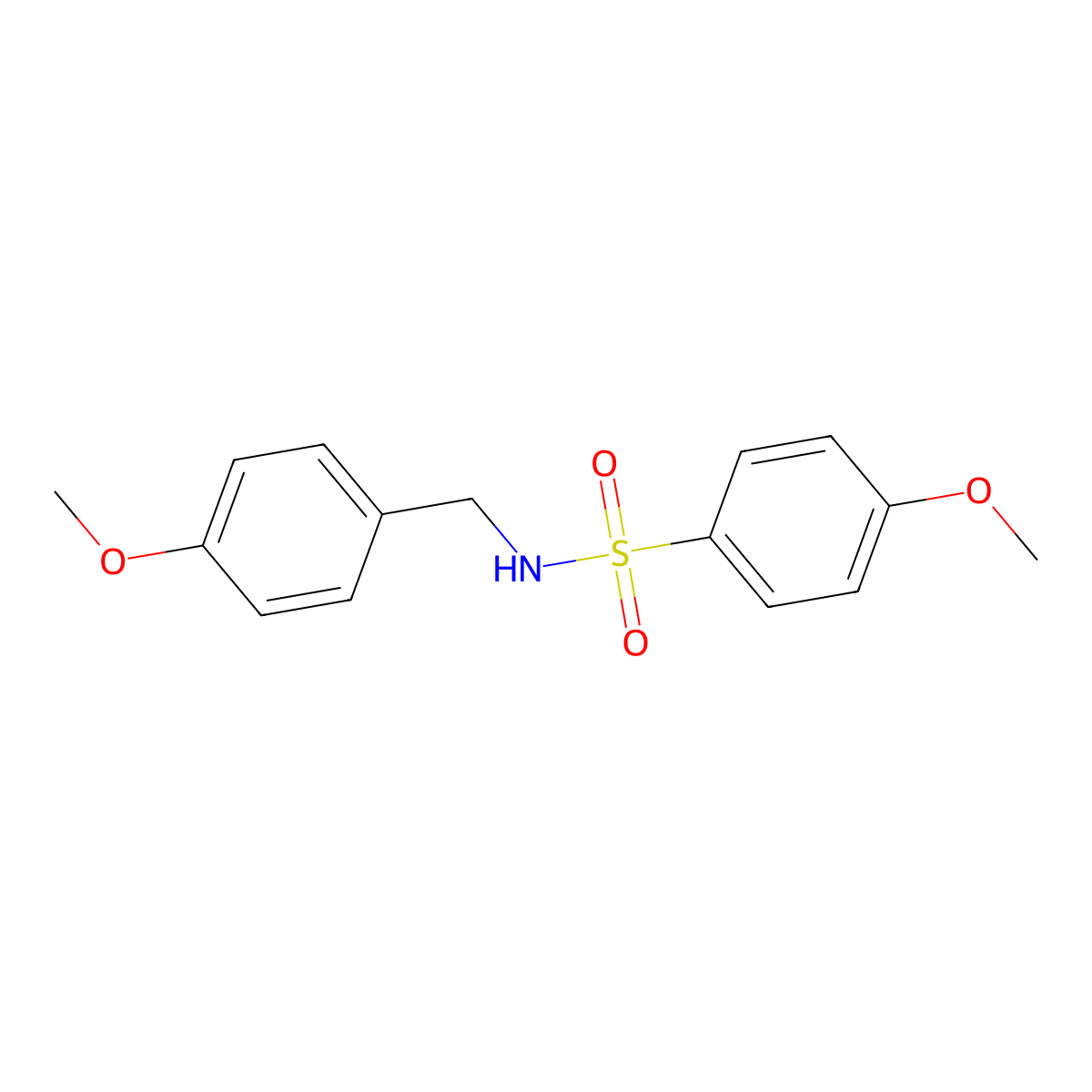4-methoxy-N-(4-methoxybenzyl)benzenesulfonamide molecular structure, CAS 122134-66-1