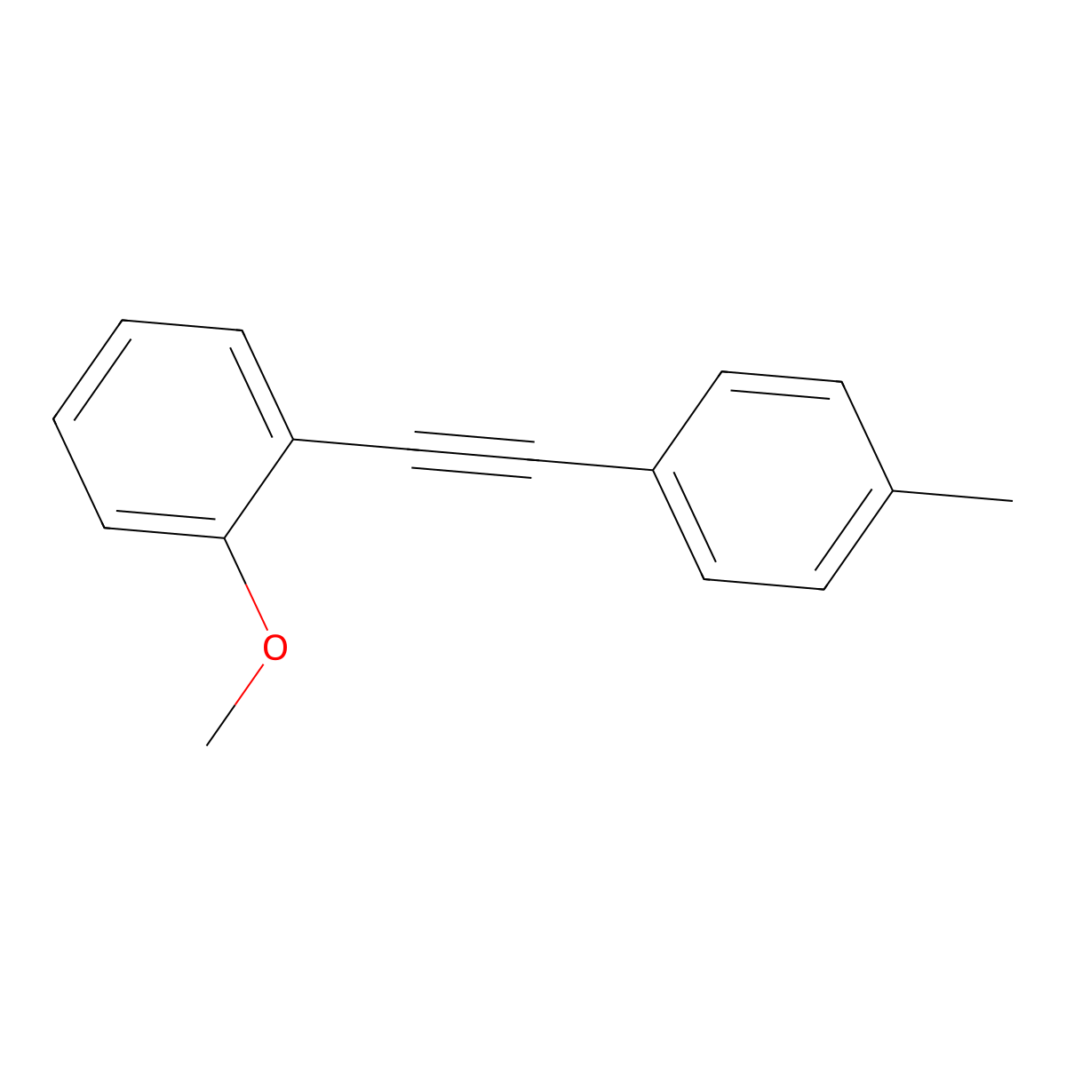 1-Methoxy-2-[(4-methylphenyl)ethynyl]benzene molecular structure, CAS 122134-95-6
