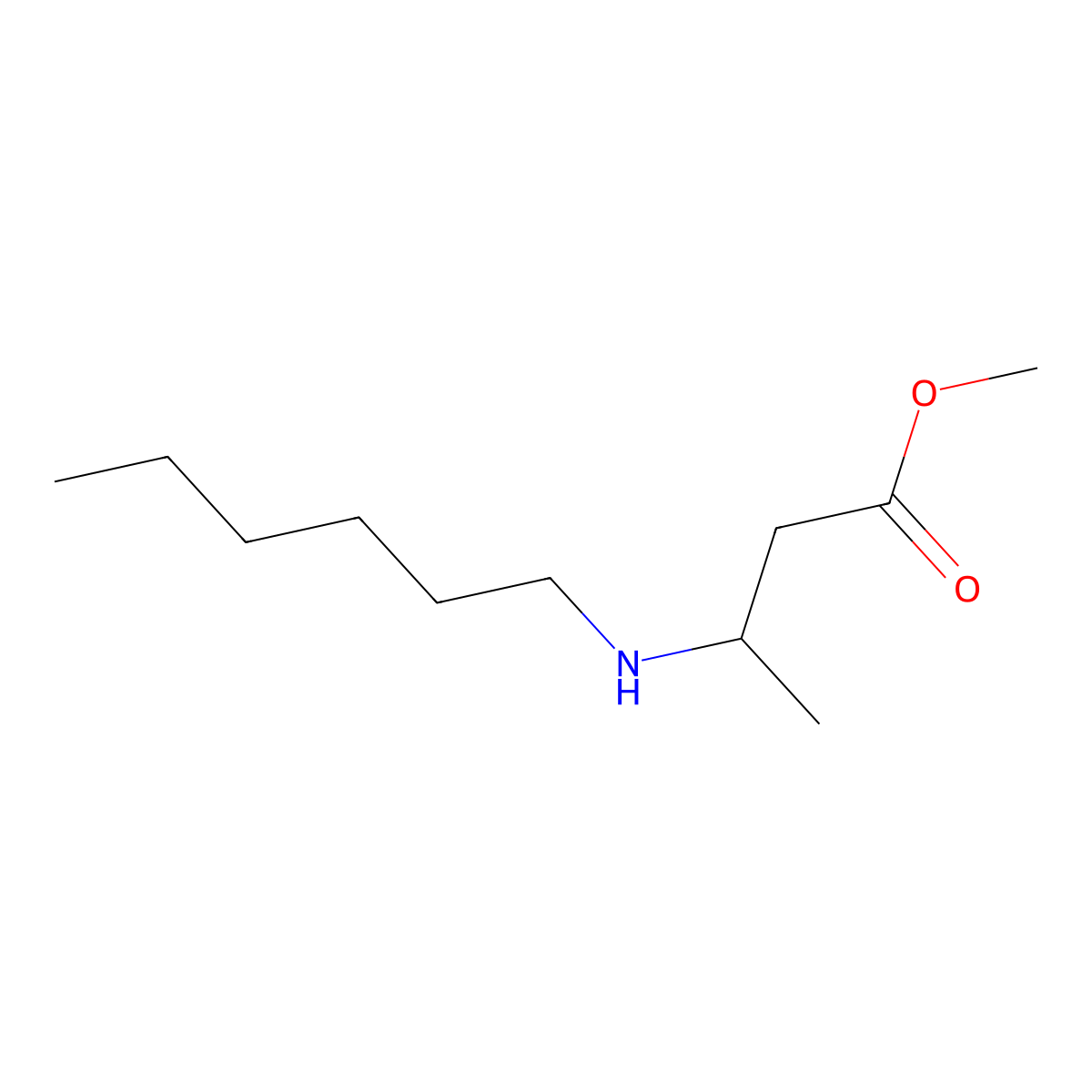 Methyl 3-(hexylamino)butanoate molecular structure, CAS 1221341-05-4