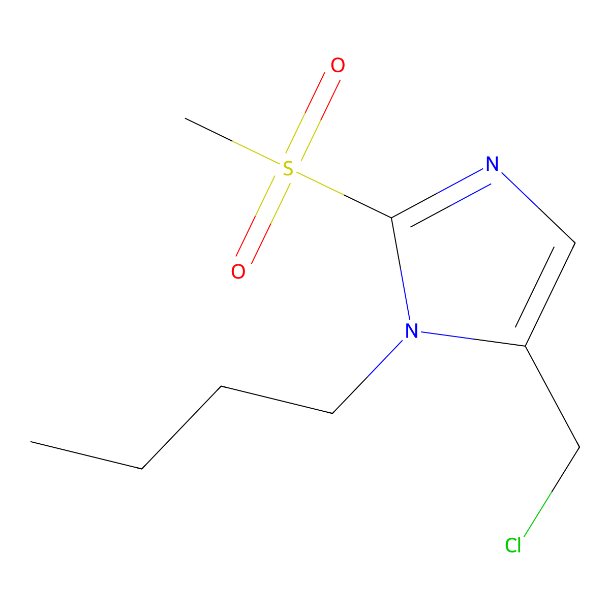 1-Butyl-5-(chloromethyl)-2-methanesulfonyl-1H-imidazole molecular structure, CAS 1221341-13-4