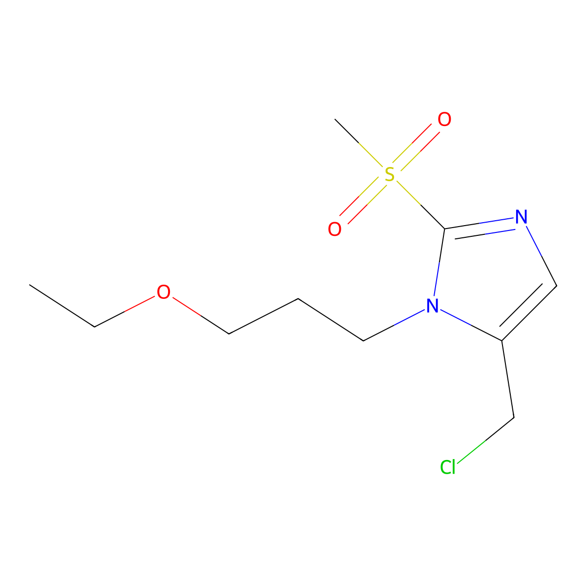 5-(Chloromethyl)-1-(3-ethoxypropyl)-2-methanesulfonyl-1H-imidazole molecular structure, CAS 1221341-14-5