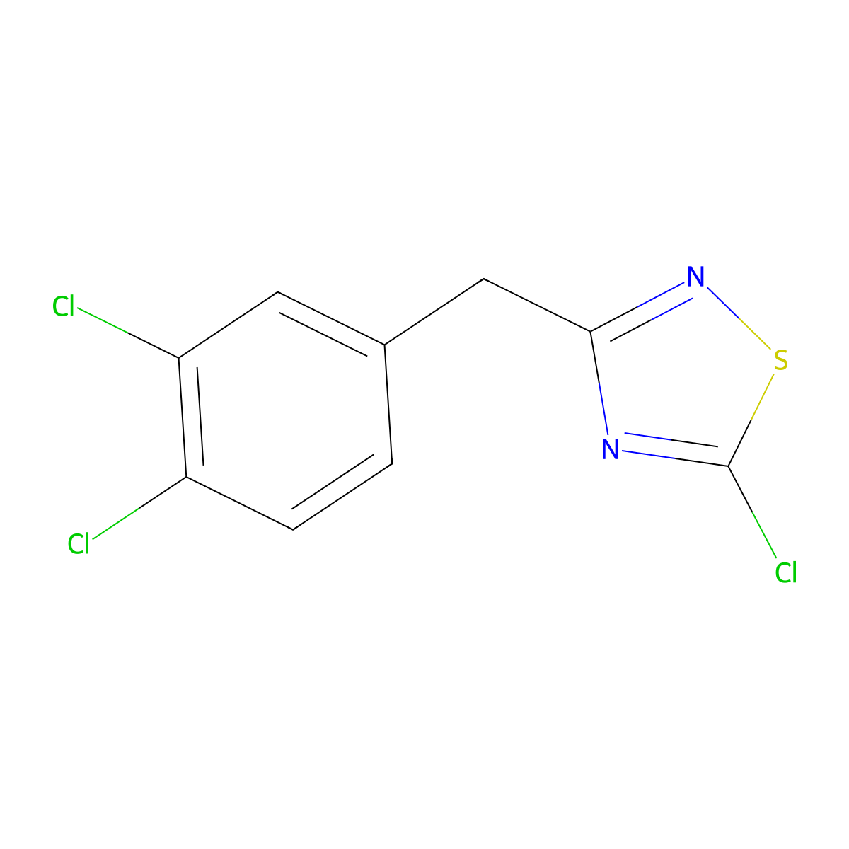 5-Chloro-3-[(3,4-dichlorophenyl)methyl]-1,2,4-thiadiazole molecular structure, CAS 1221341-22-5