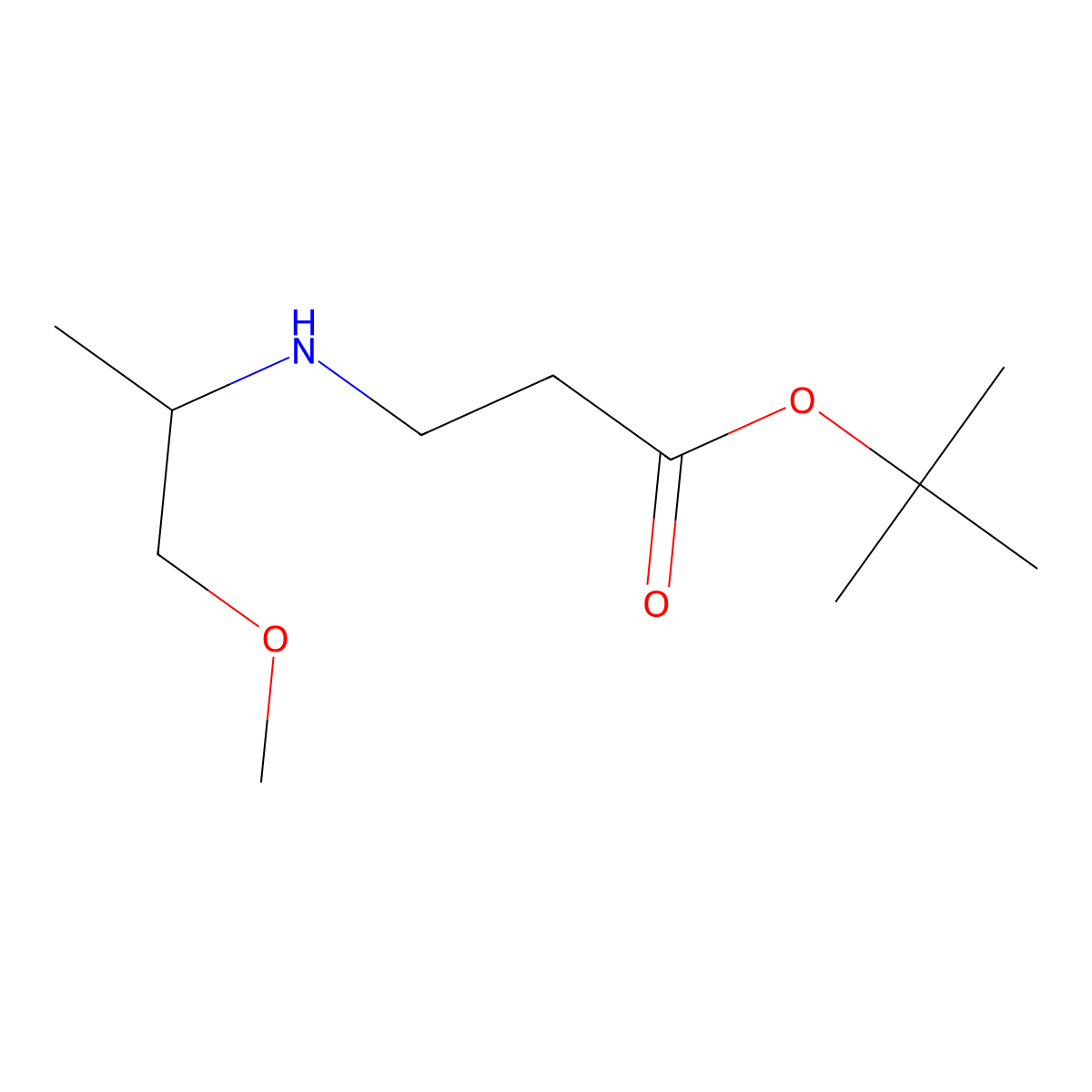 tert-Butyl 3-[(1-methoxypropan-2-yl)amino]propanoate molecular structure, CAS 1221341-25-8