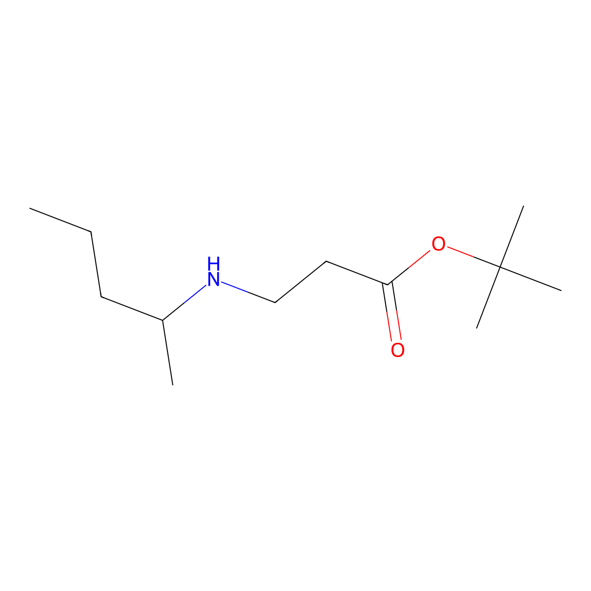 tert-Butyl 3-[(pentan-2-yl)amino]propanoate molecular structure, CAS 1221341-27-0