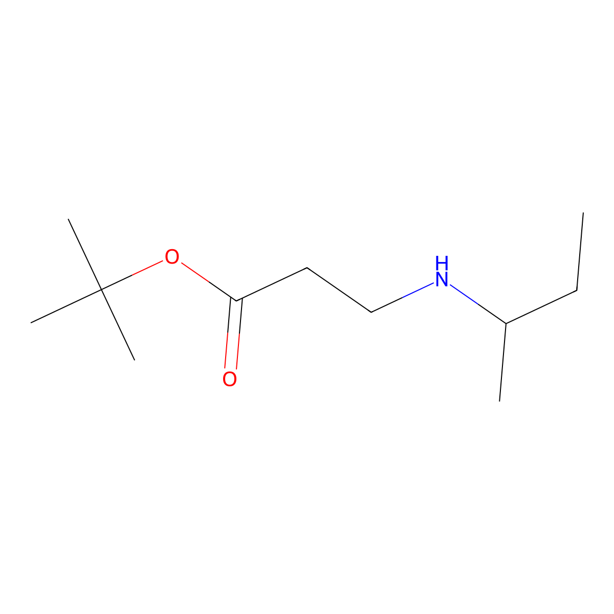 Tert-butyl 3-[(butan-2-yl)amino]propanoate molecular structure, CAS 1221341-28-1