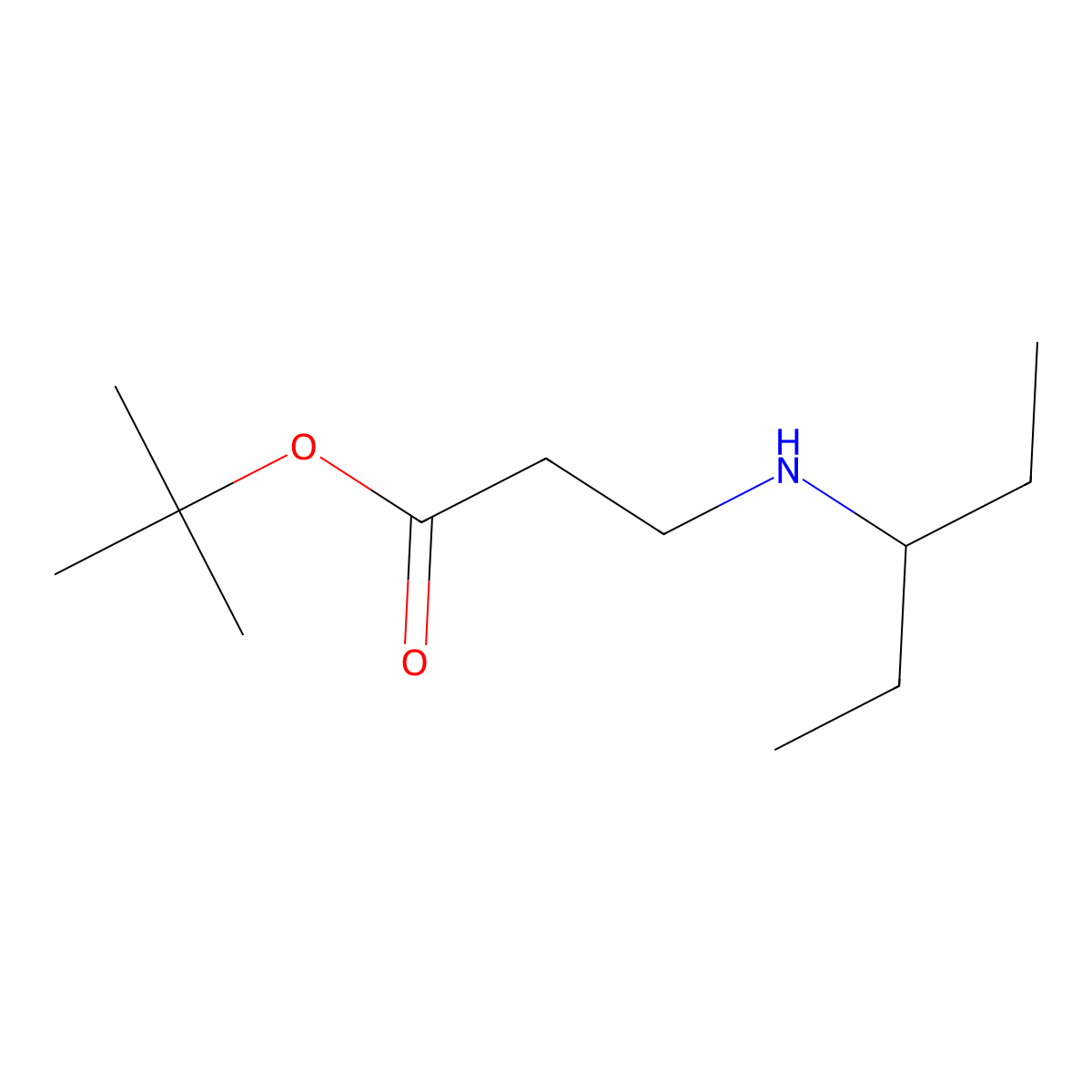 tert-Butyl 3-[(pentan-3-yl)amino]propanoate molecular structure, CAS 1221341-30-5