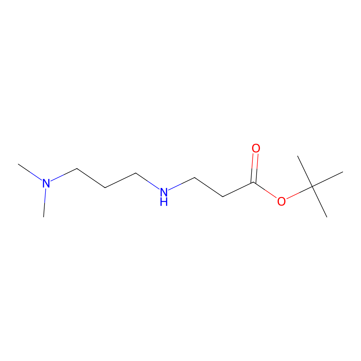 tert-Butyl 3-{[3-(dimethylamino)propyl]amino}propanoate molecular structure, CAS 1221341-31-6