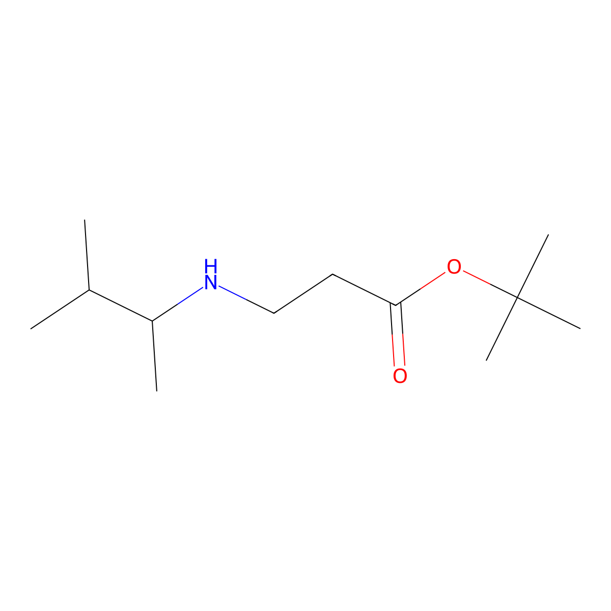 tert-Butyl 3-[(3-methylbutan-2-yl)amino]propanoate molecular structure, CAS 1221341-32-7