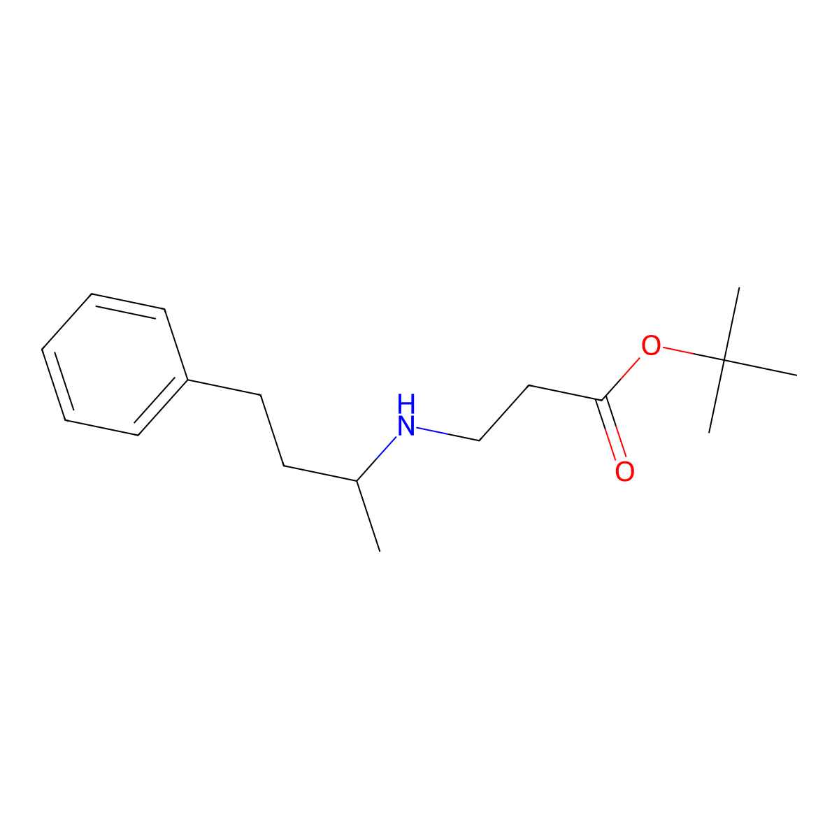 tert-Butyl 3-[(4-phenylbutan-2-yl)amino]propanoate molecular structure, CAS 1221341-33-8