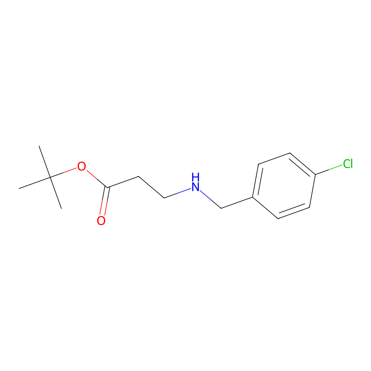 N-[(4-Chlorophenyl)methyl]-beta-alanine 1,1-dimethylethyl ester molecular structure, CAS 1221341-35-0