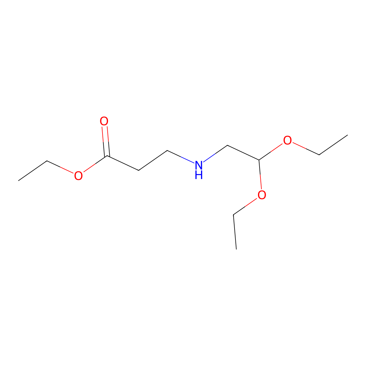 Ethyl 3-[(2,2-diethoxyethyl)amino]propanoate molecular structure, CAS 1221341-37-2