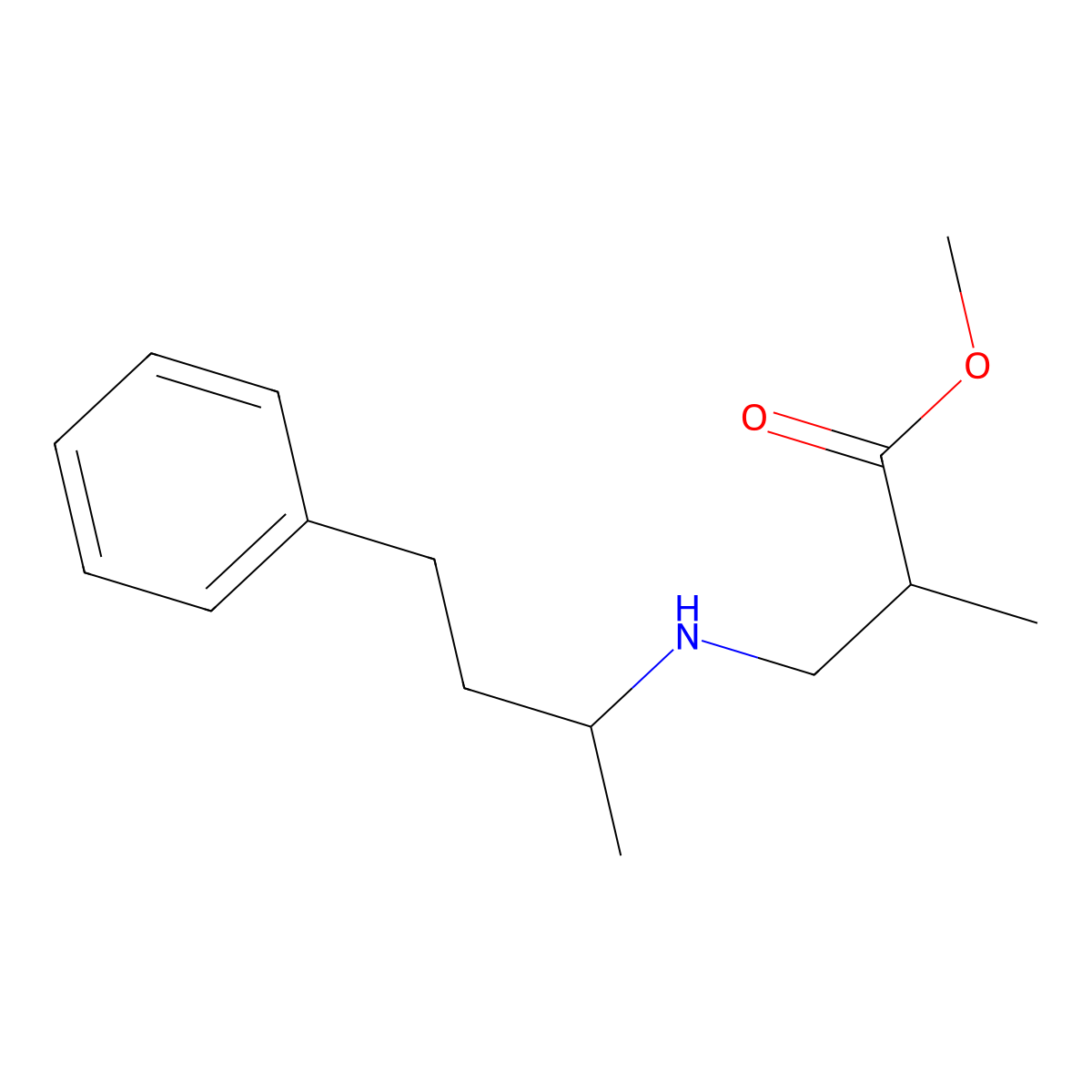 Methyl 2-methyl-3-[(4-phenylbutan-2-yl)amino]propanoate molecular structure, CAS 1221341-39-4