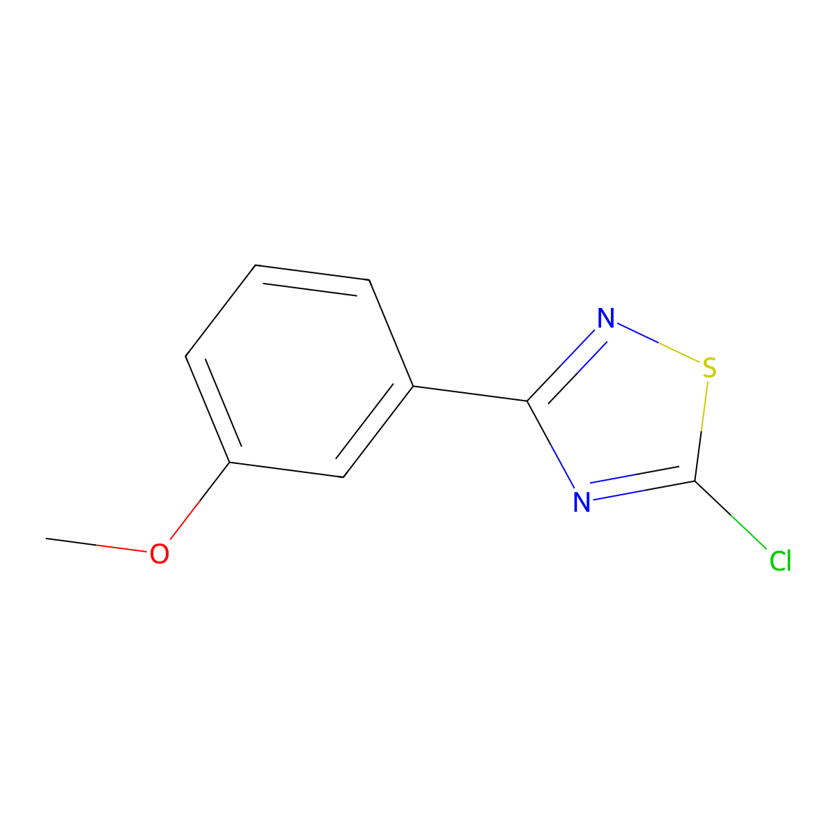 5-Chloro-3-(3-methoxyphenyl)-1,2,4-thiadiazole molecular structure, CAS 1221341-41-8