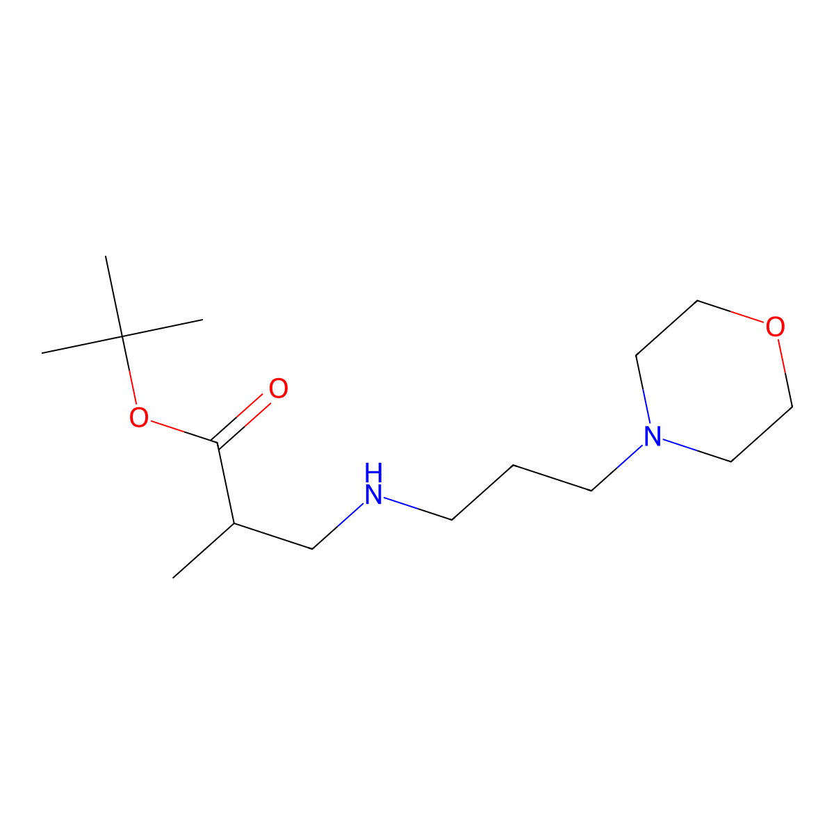tert-Butyl 2-methyl-3-{[3-(morpholin-4-yl)propyl]amino}propanoate molecular structure, CAS 1221341-42-9