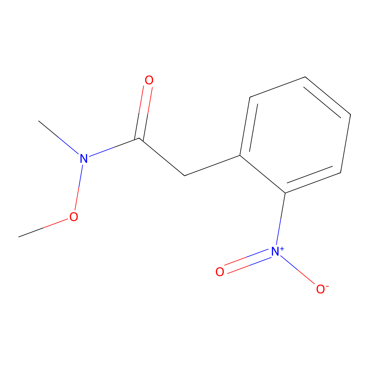 N-Methoxy-N-methyl-2-(2-nitrophenyl)acetamide molecular structure, CAS 1221341-47-4
