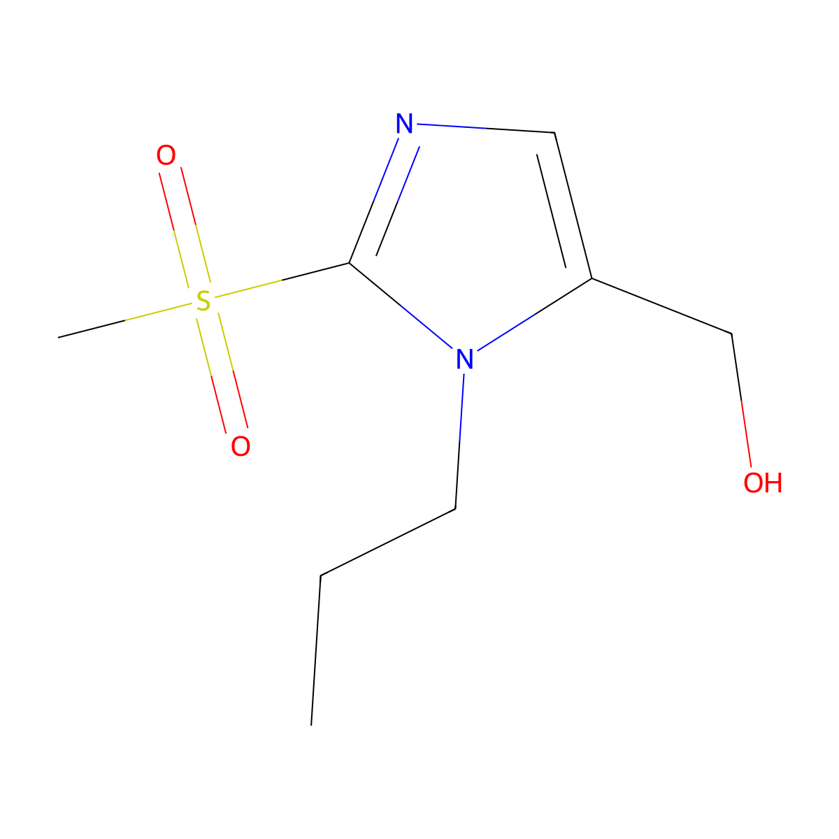 (2-Methanesulfonyl-1-propyl-1H-imidazol-5-yl)methanol molecular structure, CAS 1221341-51-0